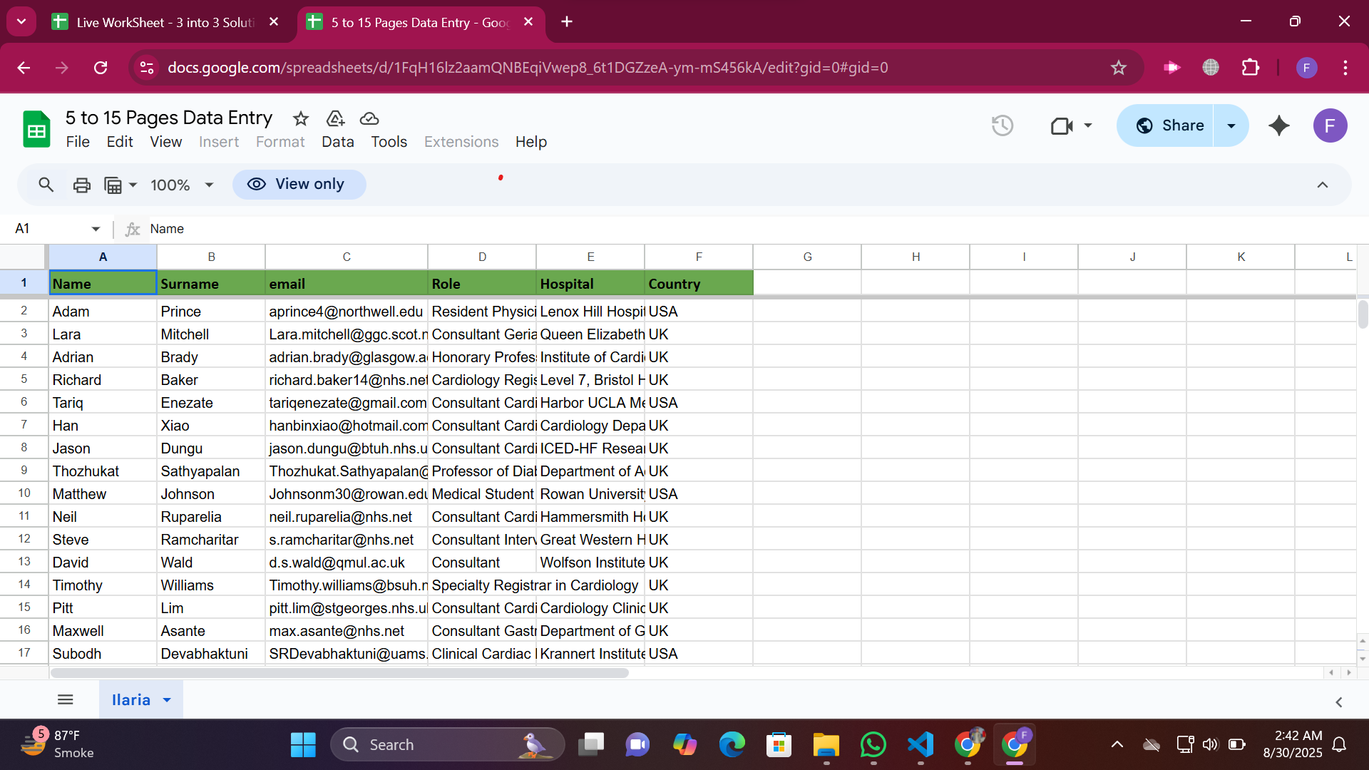 Data Entry